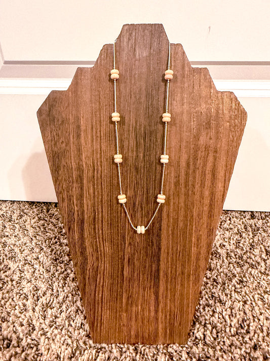 Pink Conch Shell Beaded Necklace