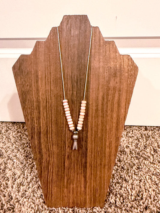 Pink Conch Navajo Pearl Necklace