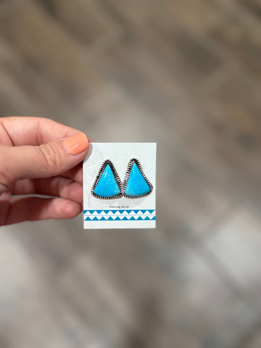 Triangle Turquoise Studs