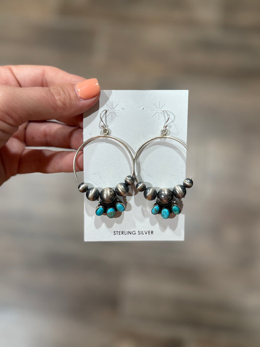 Navajo Pearl & Kingman Earrings