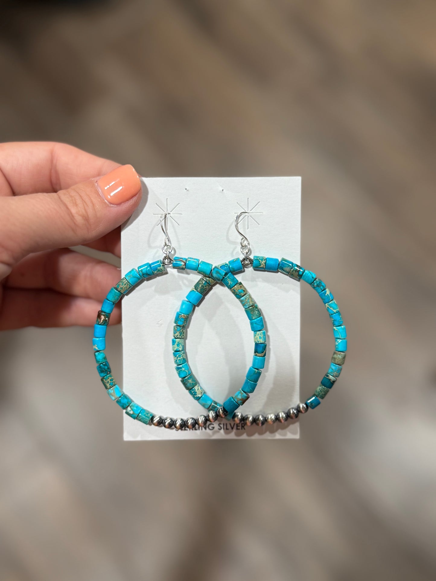 Turquoise Pearl Bead Earrings