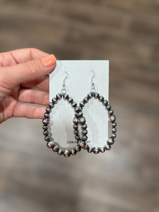 Handstrung Navajo Pearl Earrings